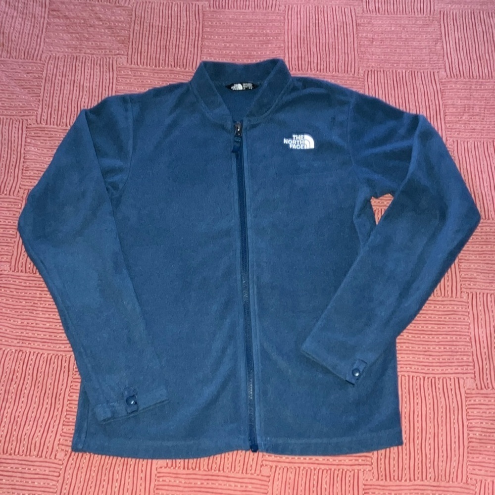 The North Face Navy Zip-Up fleece sweater / light jacket